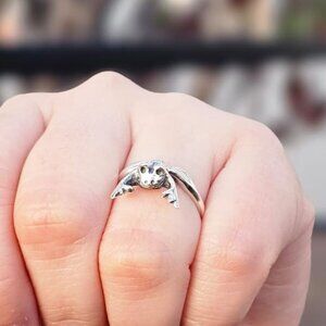 FREE SHIP 925 Sterling Silver Frog Animal Shape Ring Size 8